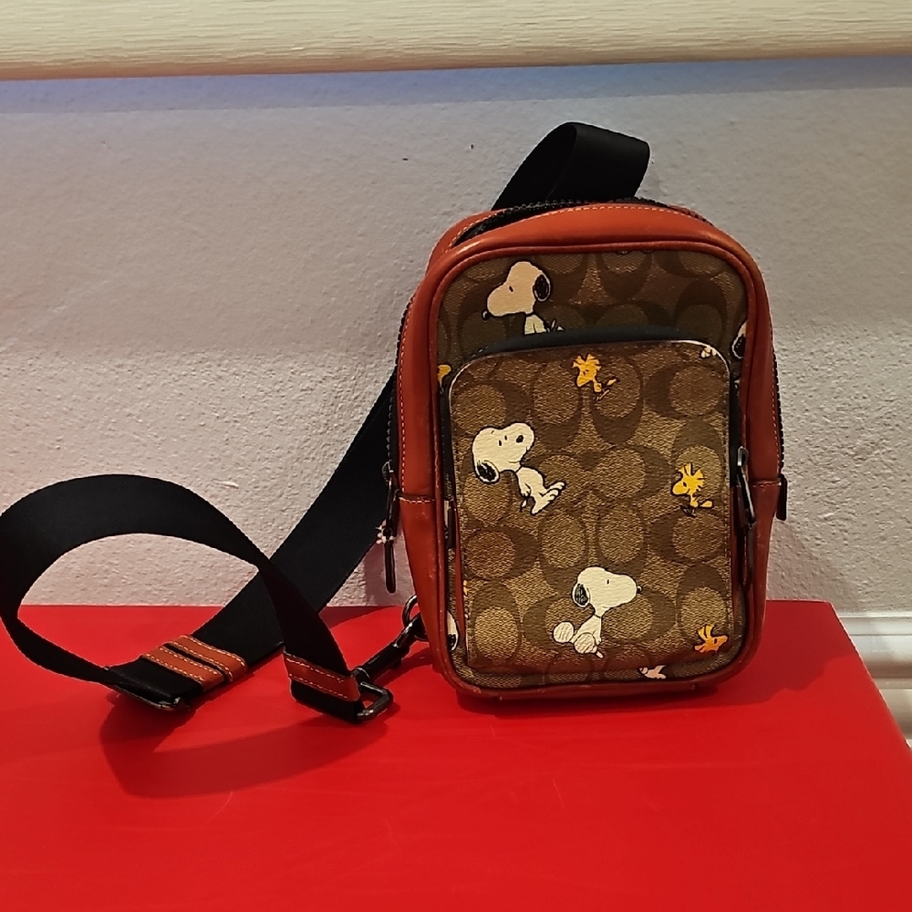 Coach Peanuts Sling Bag Snoopy